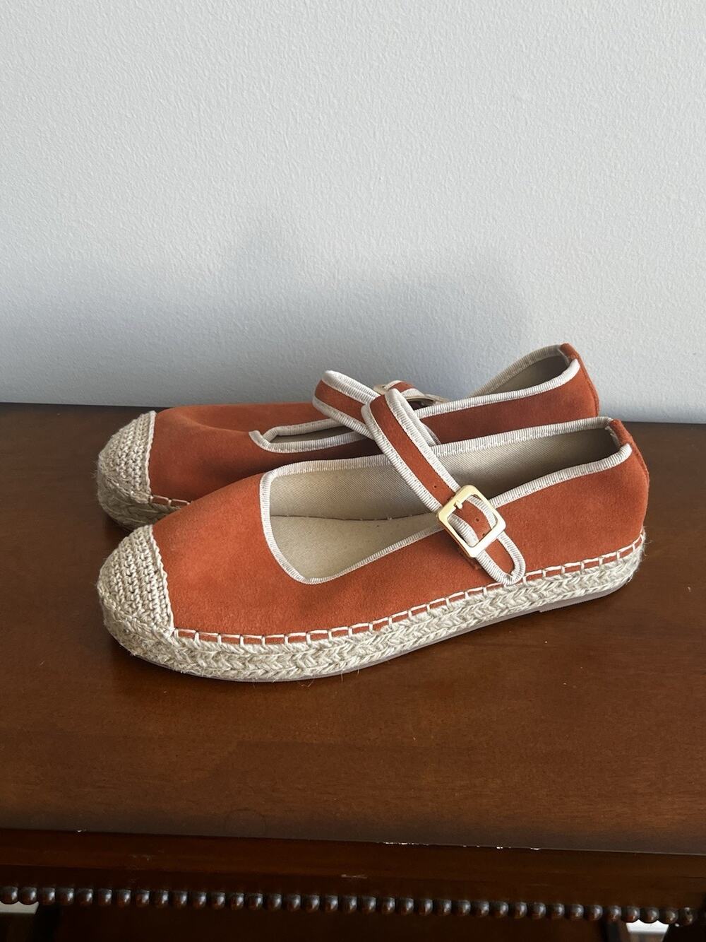 Rag & Co Mary Jane Shoes Flats Boleyn Soft Suede Orange